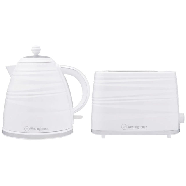 Westinghouse 1.7L Kettle & Toaster Set - White (WHKTPK07W)