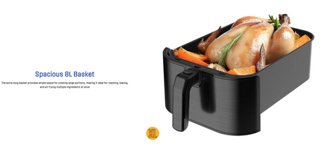 Westinghouse XL Air Fryer Smart Logic 1700W 8L in Black Stainless Steel