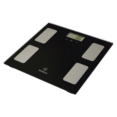 Westinghouse 150kg Bathroom Scales Bath Personal Tempered Glass Digital in Black