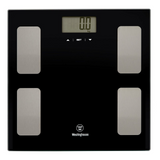 Westinghouse 150kg Bathroom Scales Bath Personal Tempered Glass Digital in Black - WHPS02K