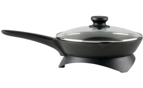 Westinghouse Electric Non-Stick Skillet Pan 26cm Black w Pouring Spout - WHSK01K