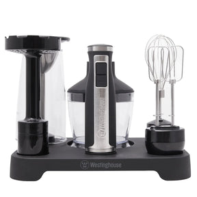 Westinghouse Multi Function 350W Stick Mixer Set w/ Lock In Stand WHSM06SS