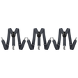 3x Black 35mm Wide Suspenders Bulk Pack - Unisex Adjustable Clip On Elastic Y-Back Braces