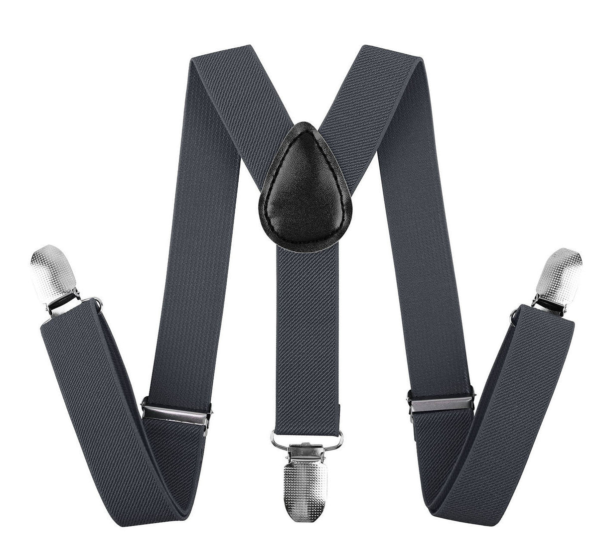 6x Black 35mm Wide Suspenders Bulk Pack - Unisex Adjustable Clip On Elastic Y-Back Braces