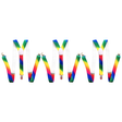 3x Rainbow 35mm Wide Suspenders Bulk Pack - Unisex Adjustable Clip On Elastic Y-Back Braces