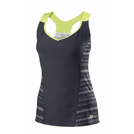 Wilson Cardiff Wavy Print Womens Tennis Tank Top - Coal (WR3121200)