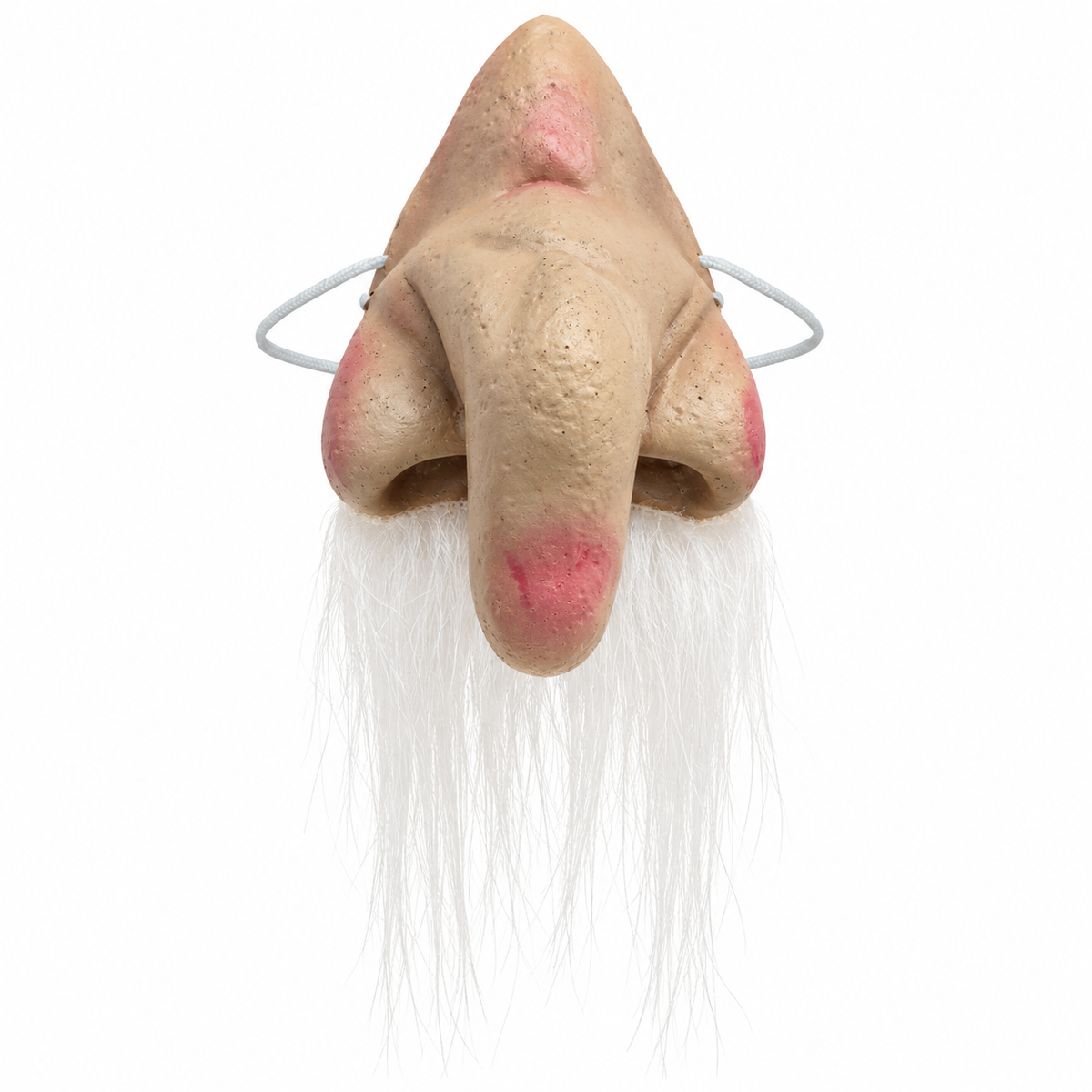 Wizard/Elf Nose w/ Moustache - Latex Old Man/Merlin Costume (Halloween & Fancy Dress)