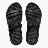 Joybees Womens Lakeshore Swiftwater Sandals Flip Flops Thongs in Solid Black/Black