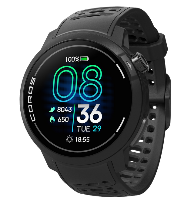 Coros Pace Pro GPS Sport Watch w/ Silicone Band in Black