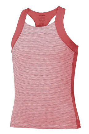 Wilson Striated Girls Cap Sleeve Top Childrens Kids Tennis Competition Shirt - Papaya