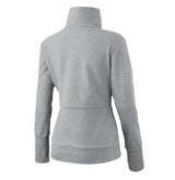 WILSON Womens Rush Knit Tennis Jacket Training Gym Sports Ladies Zip Jumper - Heather Grey