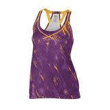 Wilson's Womens Painted Print Mesh Tennis Tank Sleeveless Top - Plum