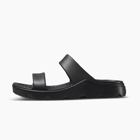 Joybees Womens Riviera Sandals Slip On Summer Shoes Block Soft in Solid Black