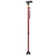 Walking Stick Cane Folding With Light LED Strap Handle Metal Adjustable - 4 Legs