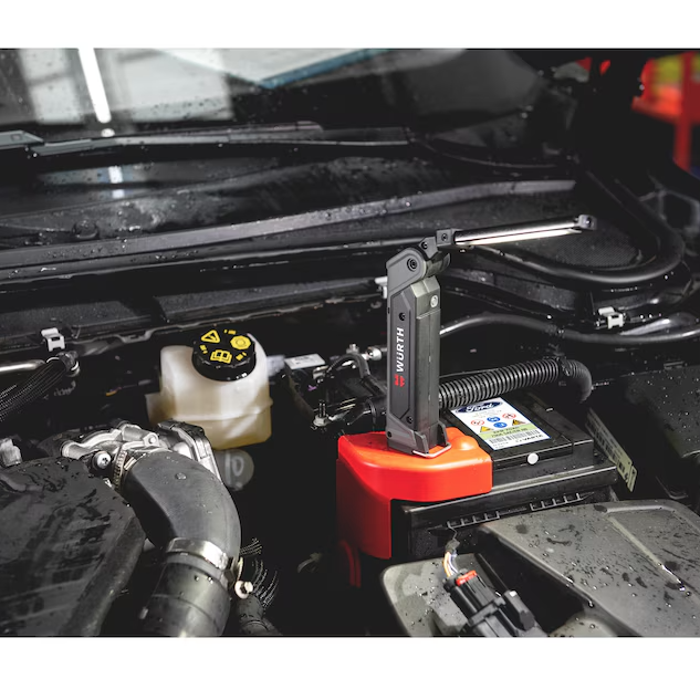 Wurth Cordless LED Handheld Work Lamp ERGOPOWER BEND+ – 700 Lumen, Folding Head, USB Rechargeable