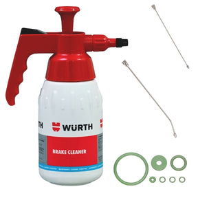 Wurth Brake Cleaner Sprayer Kit - 1L Pump Bottle Brass Lances and Viton Seal Set