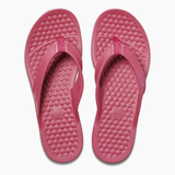 Joybees Womens Varsity Flip Flops Thongs Summer Sandals in Solid Beetroot