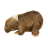 Bocchetta Wallis 55cm Wombat with Satin Pocket Plush Toy (Australian Stuffed Animal Souvenir Gift)