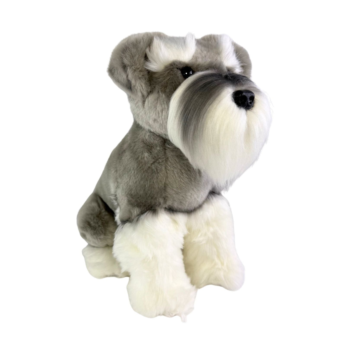 Bocchetta Watson 35cm Sitting Schnauzer Plush Toy (Realistic Stuffed Animal Dog Gift)