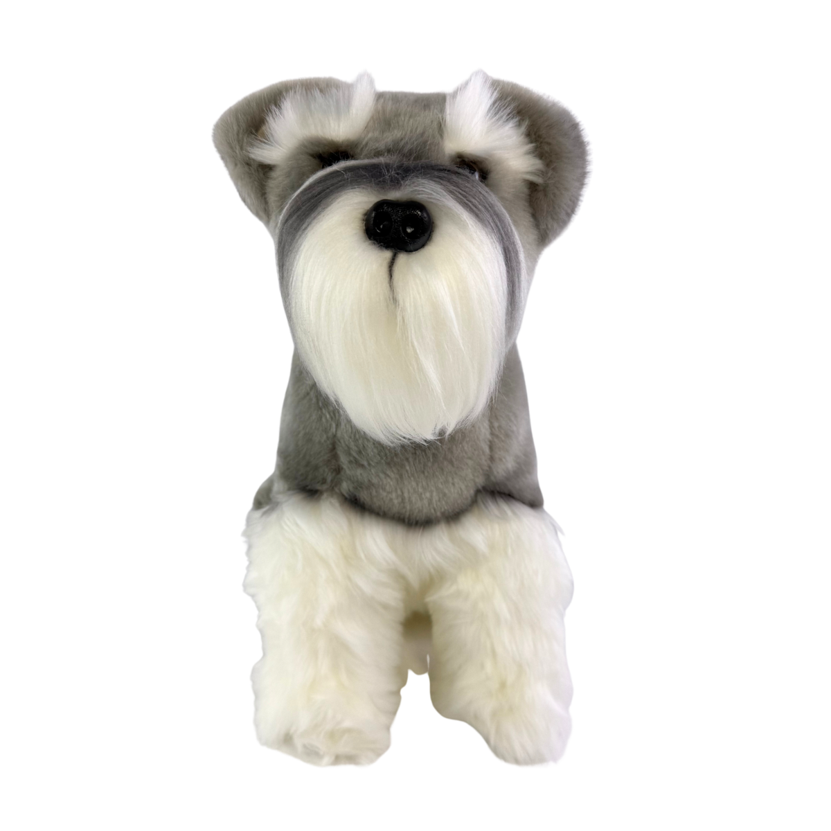 Bocchetta Watson 35cm Sitting Schnauzer Plush Toy (Realistic Stuffed Animal Dog Gift)