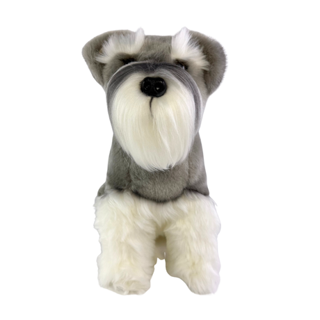 Bocchetta Watson 35cm Sitting Schnauzer Plush Toy (Realistic Stuffed Animal Dog Gift)