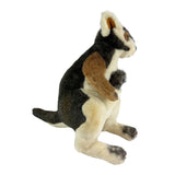 Bocchetta Wattle 30cm Rock Wallaby with Joey Plush Toy (Australian Stuffed Animal Souvenir Gift)