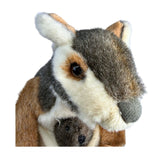 Bocchetta Wattle 30cm Rock Wallaby with Joey Plush Toy (Australian Stuffed Animal Souvenir Gift)