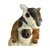 Bocchetta Wattle 30cm Rock Wallaby with Joey Plush Toy (Australian Stuffed Animal Souvenir Gift)
