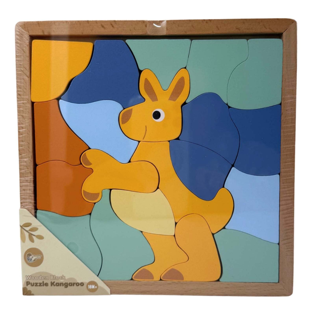 Bocchetta Kangaroo Wooden Block Puzzle (Toddler Jigsaw 18 Months+)