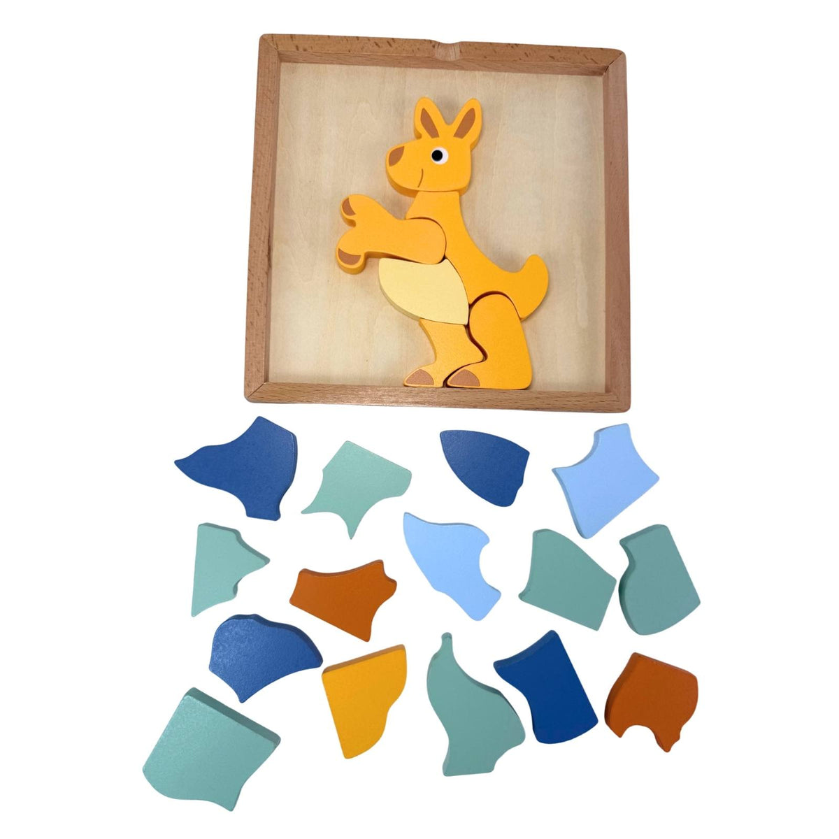Bocchetta Kangaroo Wooden Block Puzzle (Toddler Jigsaw 18 Months+)