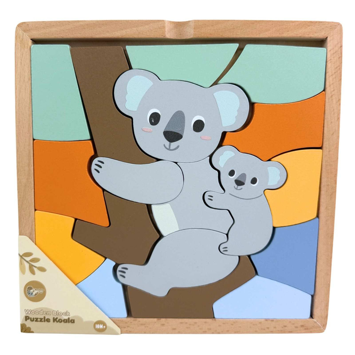 Bocchetta Koala Wooden Block Puzzle (Toddler Jigsaw 18 Months+)