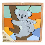 Bocchetta Koala Wooden Block Puzzle (Toddler Jigsaw 18 Months+)