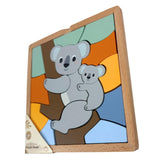 Bocchetta Koala Wooden Block Puzzle (Toddler Jigsaw 18 Months+)