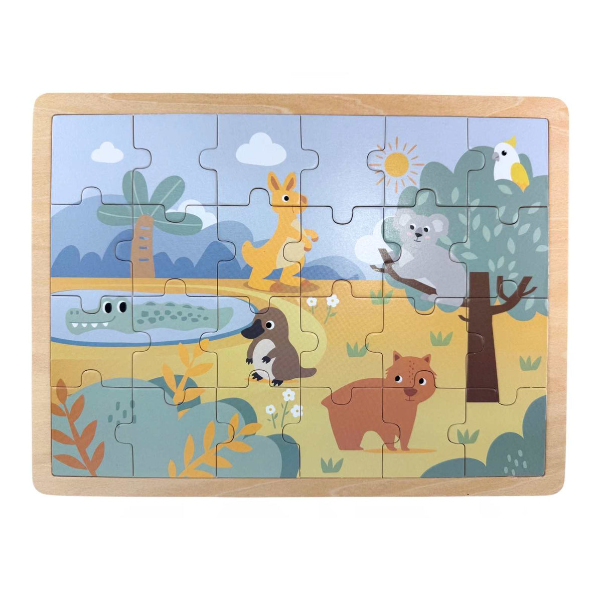 Bocchetta Aussie Animals Wooden Puzzle (Toddler Jigsaw 18 Months+)