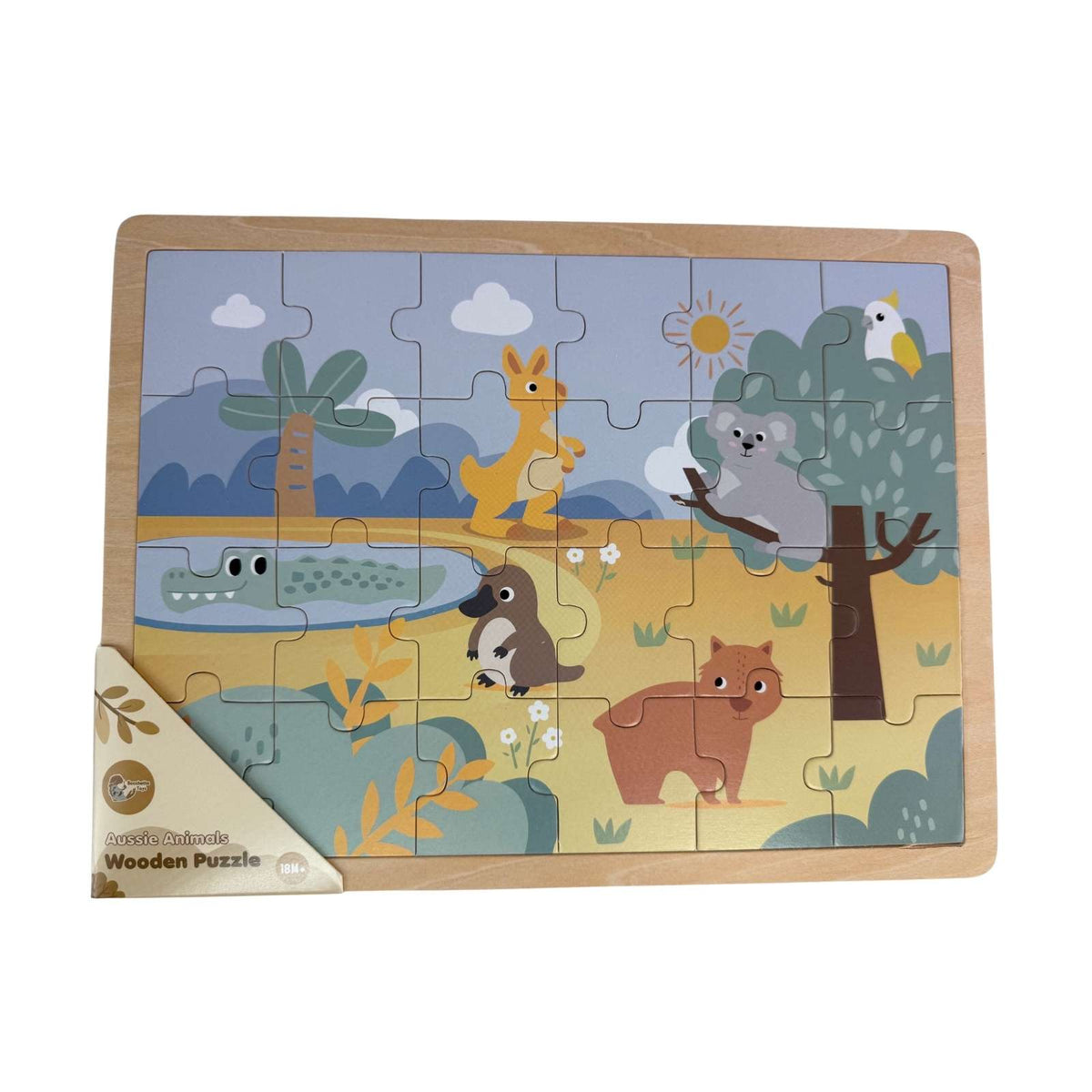 Bocchetta Aussie Animals Wooden Puzzle (Toddler Jigsaw 18 Months+)