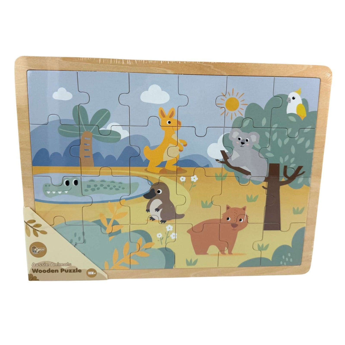 Bocchetta Aussie Animals Wooden Puzzle (Toddler Jigsaw 18 Months+)