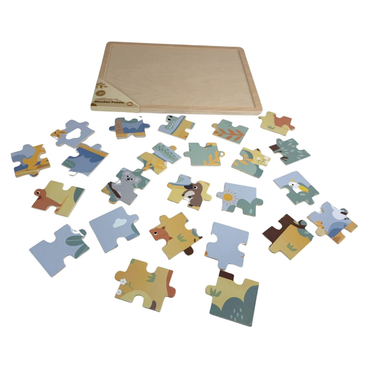 Bocchetta Aussie Animals Wooden Puzzle (Toddler Jigsaw 18 Months+)