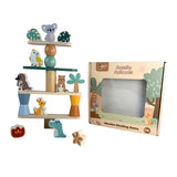 Bocchetta Aussie Animals Wooden Stacking Game (Toddler Balance Toy 24 Months+)