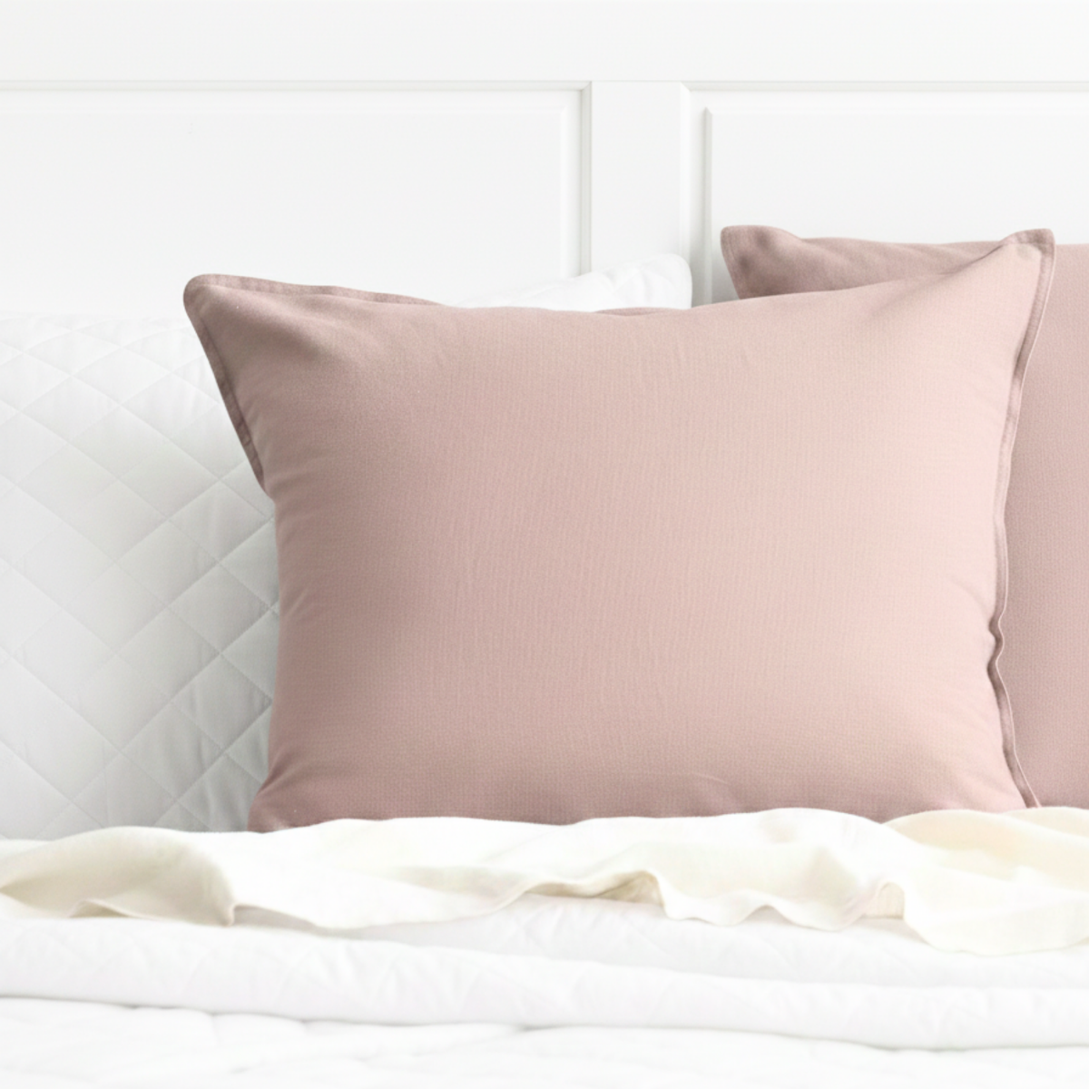 Renee Taylor Washed Linen Cotton Quilt Cover Set - Woodrose