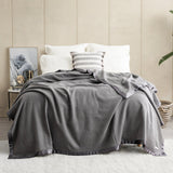 Renee Taylor Australian Merino Wool 400 GSM Blanket - Magnet (Satin Trim)