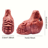 Aztec Death Whistle 7cm Red Emergency Safety and Halloween Ehecachichtli