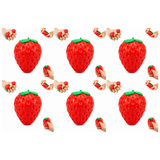 6x Strawberry Fidget Squishy Sensory Toy Bulk Pack - Stress Relief (Squeezy Fruit)