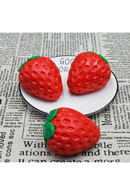 Strawberry Fidget Squishy Sensory Toy - Stress Relief (Squeezy Fruit)