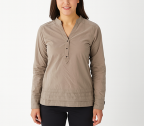ExOfficio Dryflylite Top T Shirt Long Sleeve Womens T Shirt UV Protection in Acorn