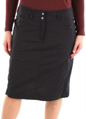 ExOfficio Outlier Meander Bend Womens Travel Casual Skirt (2062-5124) - Black