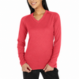 ExOfficio Dri Lattice Womens V Neck Long Sleeve Top - Pomegranate (2011-1417)