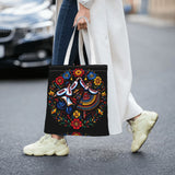 Ukrainian Dance Tote Bag Folk Art Print Reusable Shopping Bag 38x34.5cm