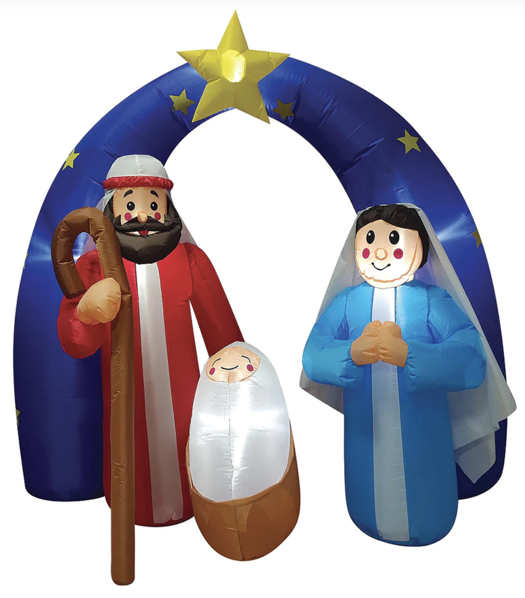 180cm Inflatable Christmas Charm Nativity Scene with Jesus Christ ...
