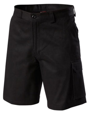 Hard Yakka Generation Y Mens Cotton Drill Cargo Work Shorts (Y05500) - Black (602)