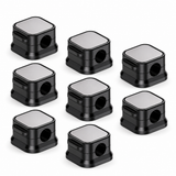 Set of 8 Cable Tidy Organizer Clips Cord Lead Holder in Black